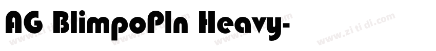 AG BlimpoPln Heavy字体转换